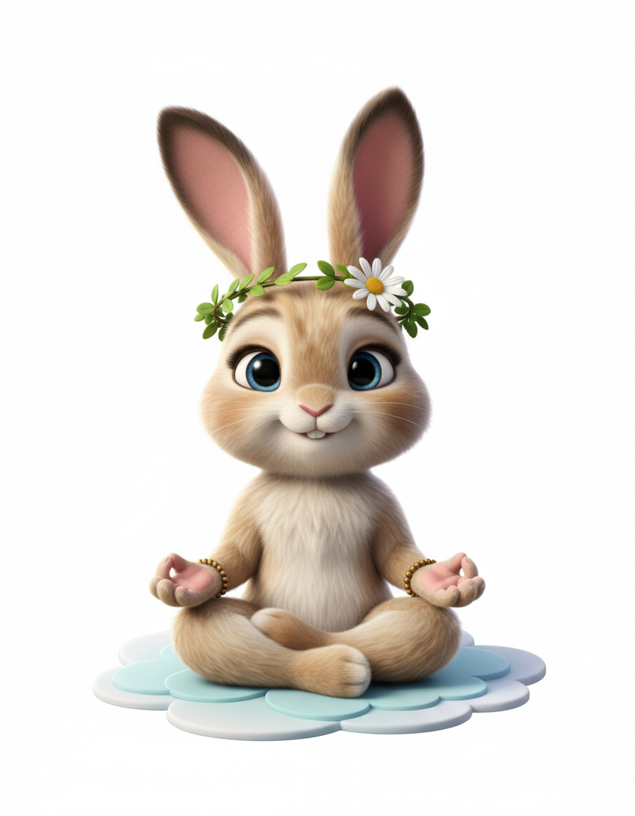 Hase im Lostussitz KI